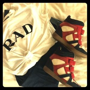 SKCH +3 high top wedge sneakers by Sketchers